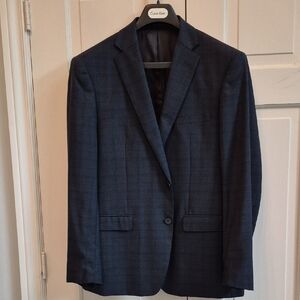 Calvin Klein Blue Sport Coat with Structured Shoulders
